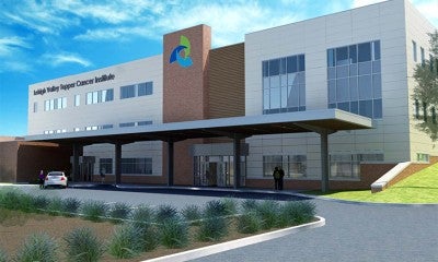 A rendering of the Cancer Center at LVH–Hazleton, opening in 2023