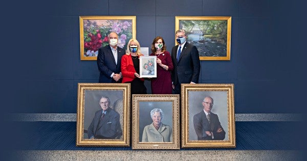 Portraits of Leonard Parker Pool, Dorothy Rider Pool and Carl Anderson donated to LVHN 
