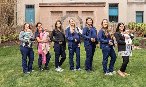 Eight nurses, eight moms-to-be at Lehigh Valley Hospital–17th Street ER 