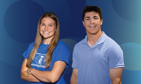 Notre Dame Green Pond’s Christian Rivituso and Southern Lehigh’s Alexis Hoyer were each named Lehigh Valley Orthopedic Institute’s 2025 Athlete of the Year.