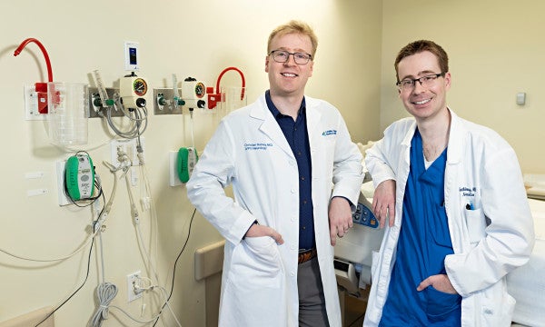 Anthony Rainey, MD, and Christian Rainey, MD, brothers who are both neurologists at LVHN practice in Pennsylvania to give back to their home state. 