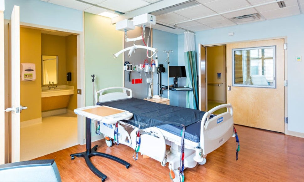 Patient therapy room in the Inpatient Rehabilitation Center–Cedar Crest, in the Kasych Family Pavilion