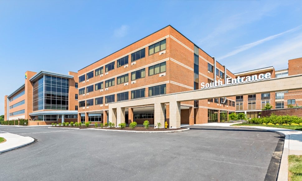 Family Health Pavilion entrance at Lehigh Valley Hospital–Muhlenberg (south entrance)
