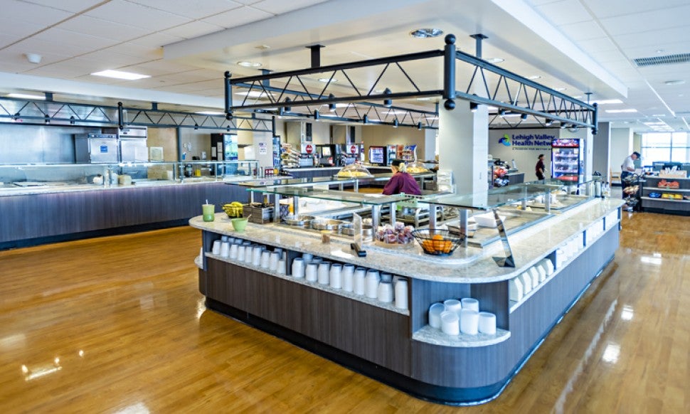 Main café at Lehigh Valley Hospital–Muhlenberg, located on first floor near the main (north) entrance