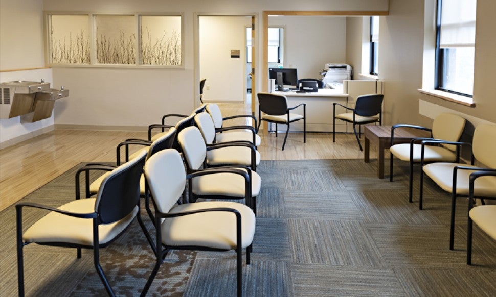 LVHN Cancer Center waiting area at Lehigh Valley Hospital–Schuylkill E. Norwegian Street