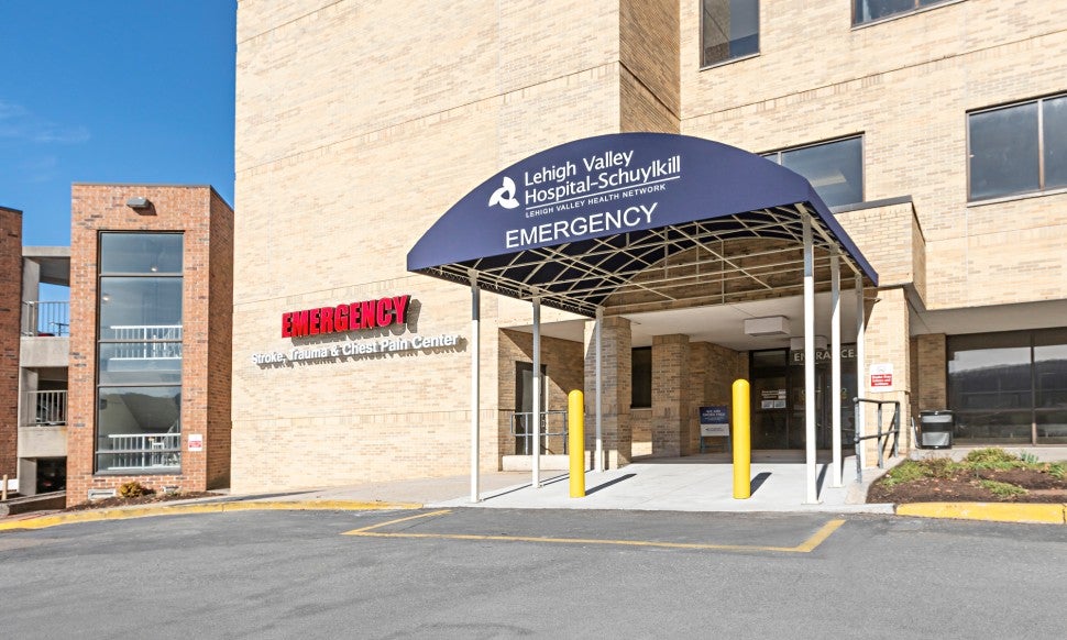 LVH-Schuylkill ER entrance