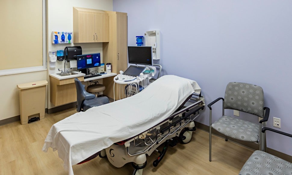 Women's Health Center exam room