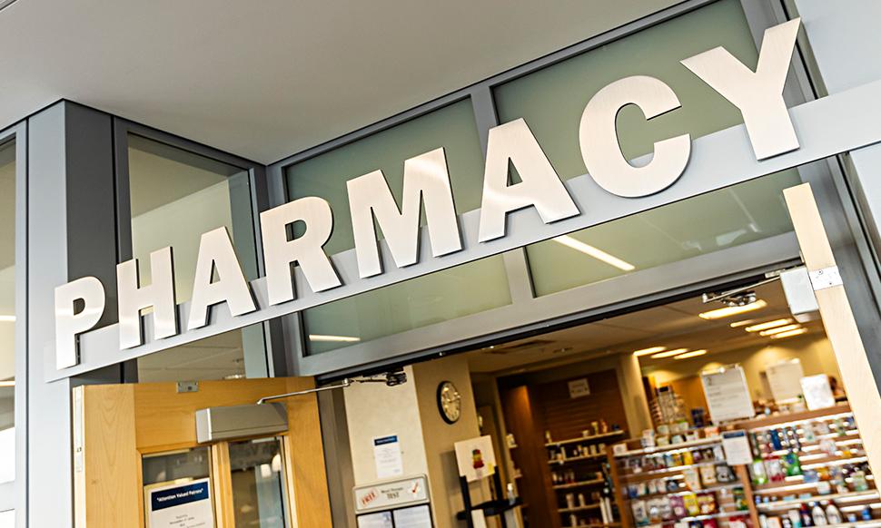 Lehigh Valley Pharmacy Services is located on the first floor at Lehigh Valley Hospital–Muhlenberg, main (north) entrance