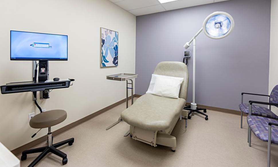 Exam room, LVPG Plastic and Reconstructive Surgery–Cedar Point