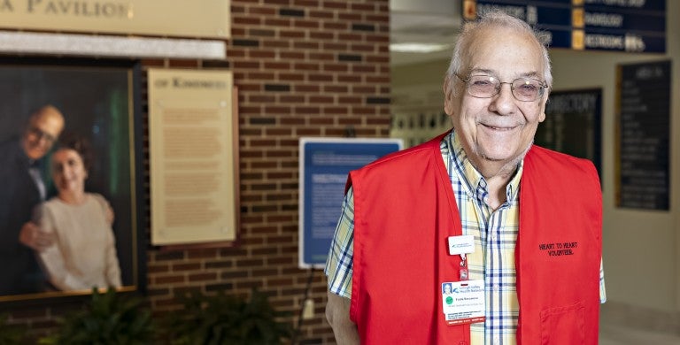 Frank Roccanova is one of our friendly volunteers who can assist you with directions when you visit Lehigh Valley Hospital–Pocono 