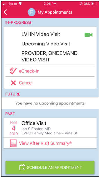 COVID-19 Video Screening eCheckin Step 2