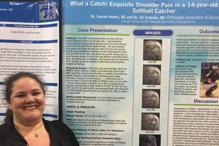 Lauren Inners, DO, presents her research