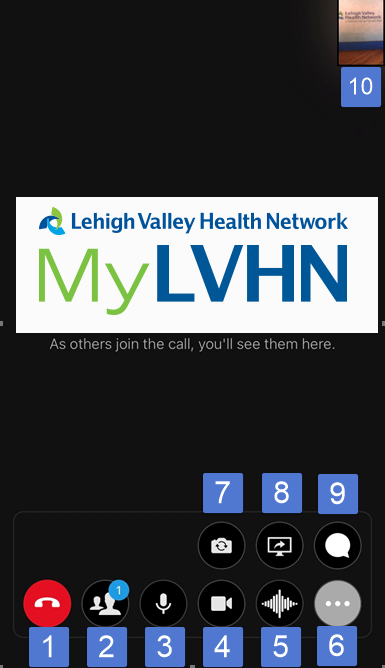 MyLVHN App ExpressCARE Video Visit - VidyoConnect Inside Virtual Room