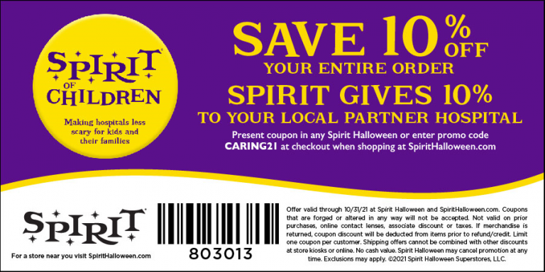 Spirit of Children 10% off coupon