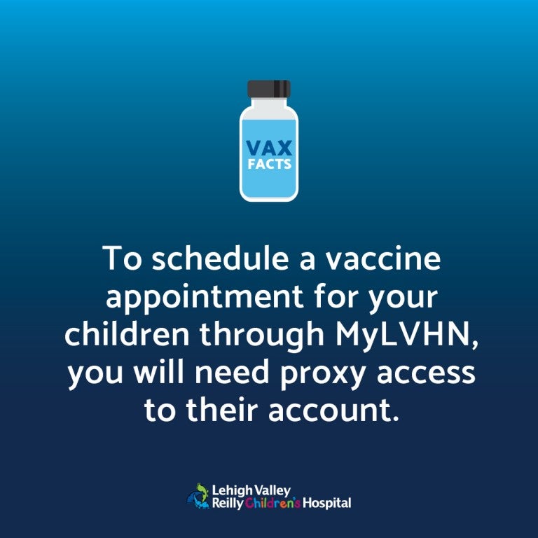 Schedule a child's vaccine appointment