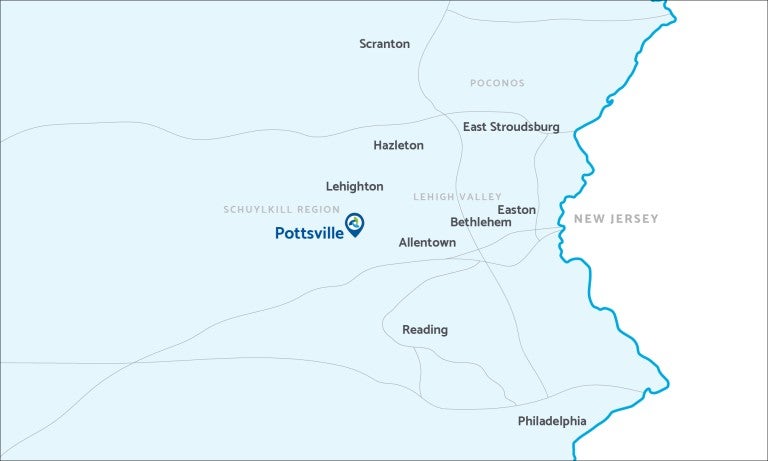 Working in Pottsville, Schuylkill County