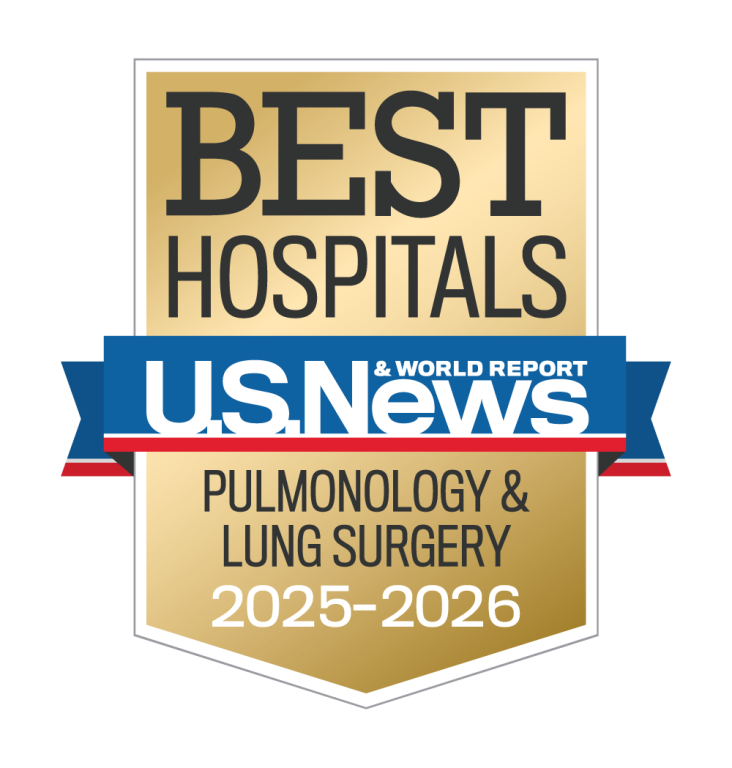 Lehigh Valley Hospital–Cedar Crest is 42nd in the nation for pulmonology and lung surgery on the U.S. News & World Report 2025-2026 Best Hospitals list.