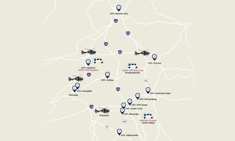 LVHN-EMS Fleet Map