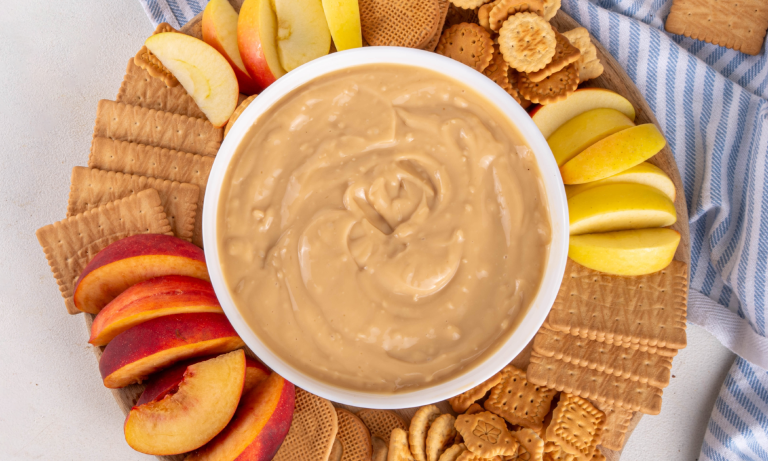 Dietitian gives instructions for making your own and fall yogurt dip.  