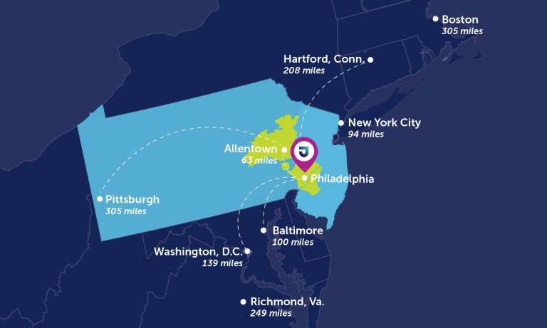 Map for EM residency