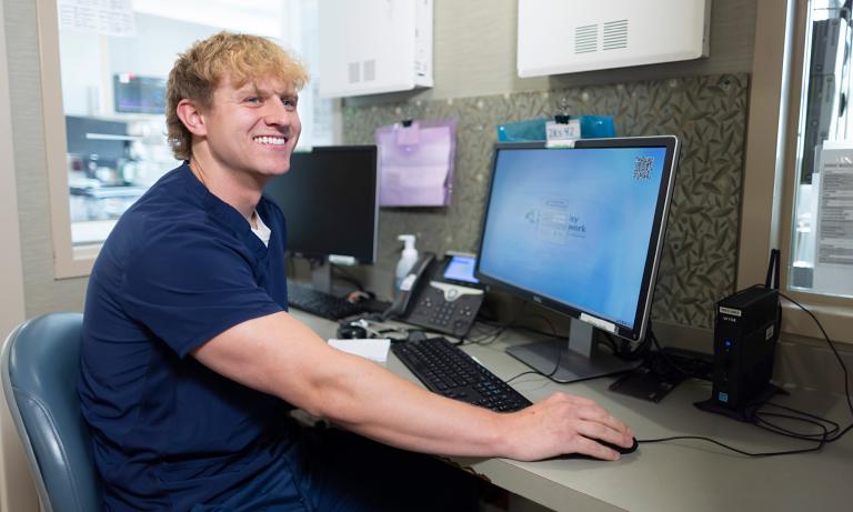 Graduate nurse Christopher Wickenheiser credits opportunities LVHN gave him as a nursing student for an early jump-start to his career
